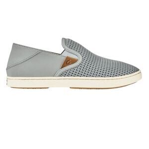 Olukai Pehuea Slip On Mesh Sneaker Shoe Light Gray Drop In Heel Women's Size 9